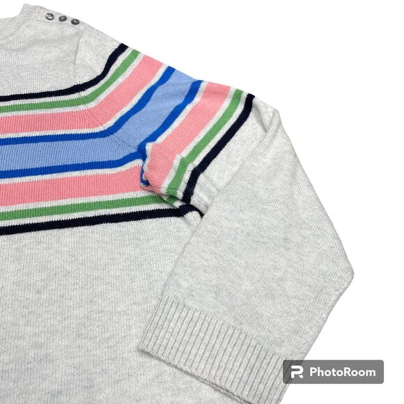 Talbot's Women's 3X Multicolor Striped Sweater - Picture 2 of 9